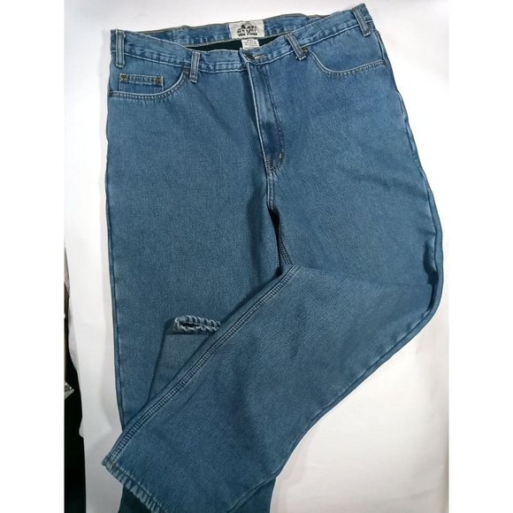 Jeans Old Mill Blue Lined Size Fleece Men's Denim Fit Men's Straight Pants 38/36 - Picture 2 of 10